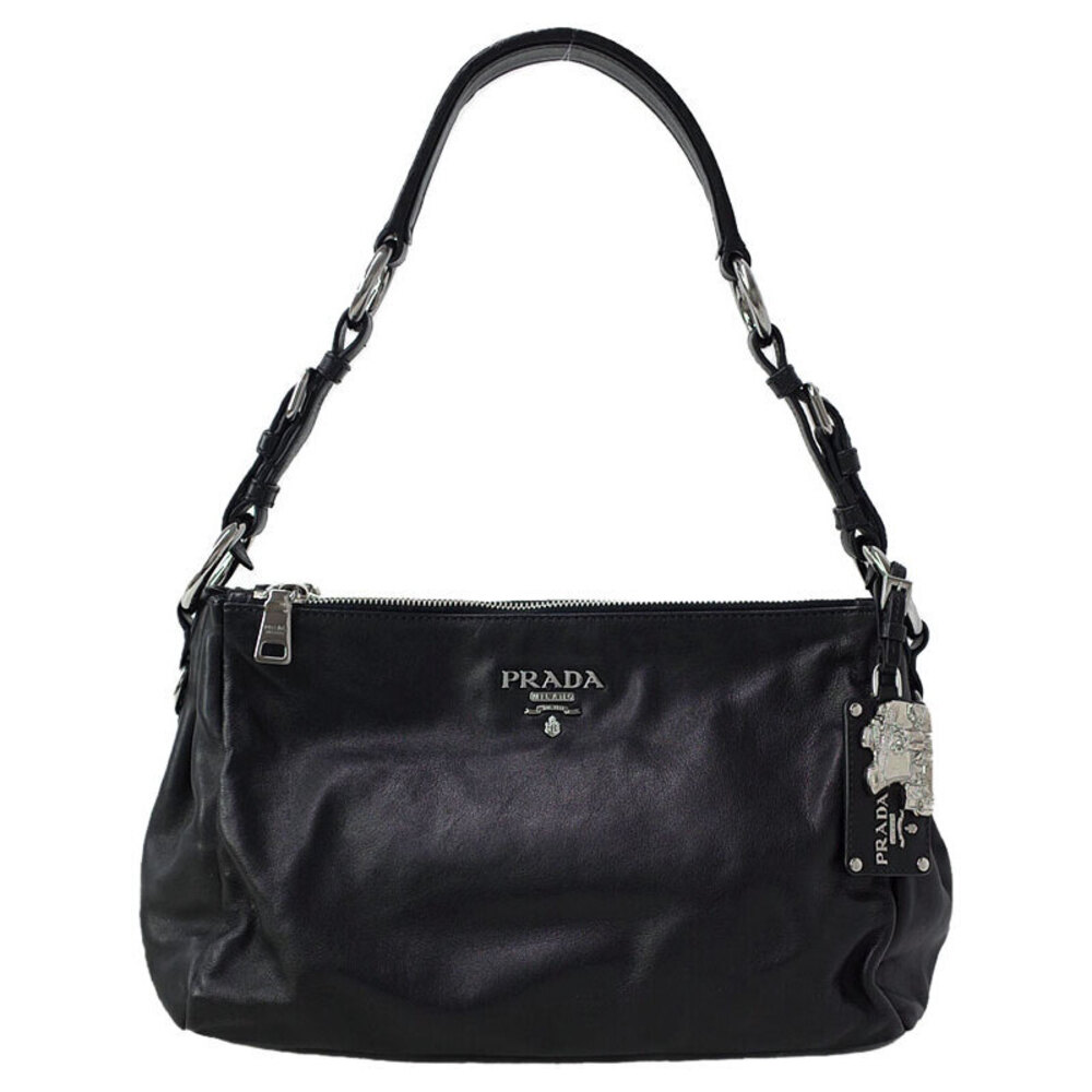 Prada Soft Calf Leather shoulder bag Black